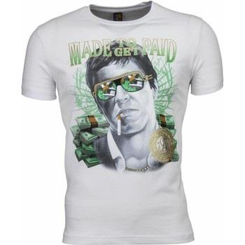 T-shirt Korte Mouw Local Fanatic Scarface Made To Get Paid Print