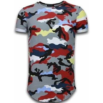 T-shirt Korte Mouw Tony Backer Known Camouflage Long Fi Army