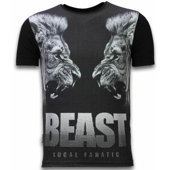 T-shirt Korte Mouw Local Fanatic Beast Digital Rhinestone