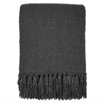 Plaids, deken Malagoon Anthracite grey solid throw (NEW)