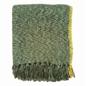 Plaids, deken Malagoon Olive green melee throw