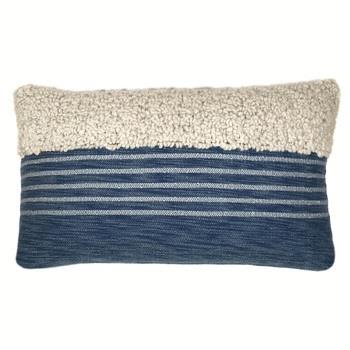 Kussens Malagoon Tribal indigo blue cushion