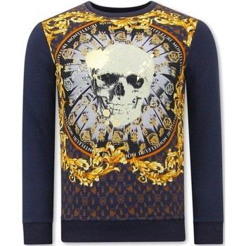 Sweater Tony Backer Print Skull Strass