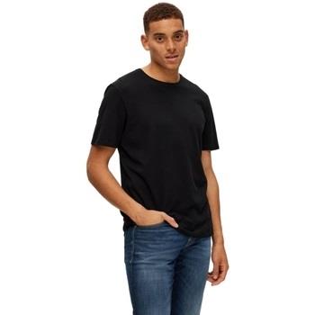 T-shirt Selected Noos Pan Linen T-Shirt - Black