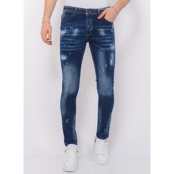Skinny Jeans Local Fanatic Men's Paint Splatter Stoashed Jeans