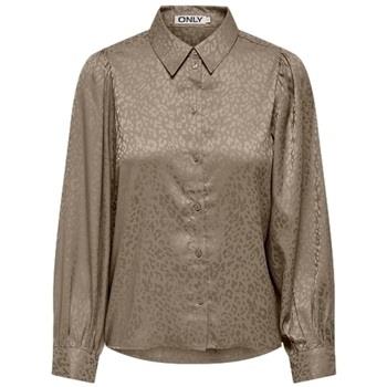 Blouse Only Shirt Lalley Zora L/S - Weathered Teak