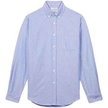 Overhemd Lange Mouw Portuguese Flannel Brushed Oxford Shirt - Blue