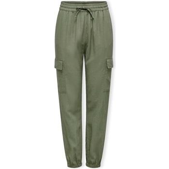 Broeken Only Noos Caro Pull Up Trousers - Oil Green