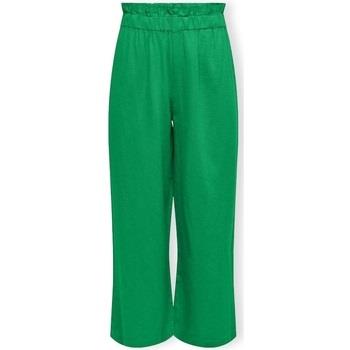 Broeken Only Solvi-Caro Linen Trousers - Green Bee