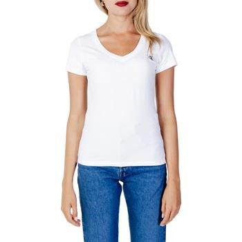 T-shirt Korte Mouw Calvin Klein Jeans EMBROIDERY STRETCH V-NECK J20J21...