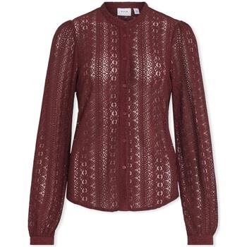 Blouse Vila Noos Chikka Lace Shirt L/S - Cabernet