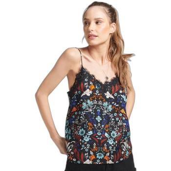 Top Superdry Débardeur caraco en dentelle effrangée femme