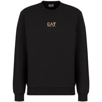 Sweater Ea7 Emporio Armani Identity Cotton Sweatshirt Black/Gold