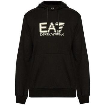 Sweater Ea7 Emporio Armani Visibility Cotton Hooded Sweatshirt Black