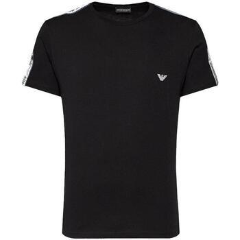 T-shirt Emporio Armani Lounge Eagle Tape T-Shirt - Black