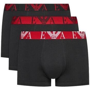 Boxers Emporio Armani 3 Pack Stretch Cotton Trunks Black