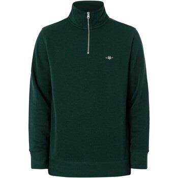 Sweater Gant Regular Shield-Sweatshirt Met Halve Rits