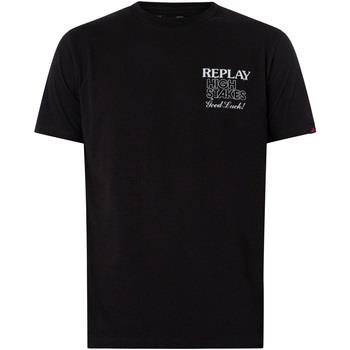 T-shirt Korte Mouw Replay High Stakes Grafisch T-shirt