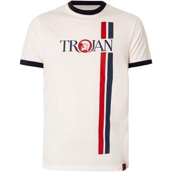 T-shirt Korte Mouw Trojan T-shirt met dubbel gestreept logo