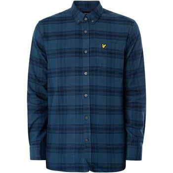 Overhemd Lange Mouw Lyle &amp; Scott Tonaal geruit flanellen overhemd