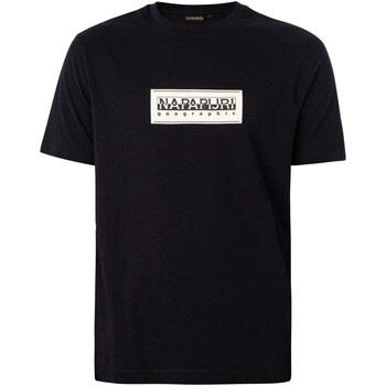 T-shirt Korte Mouw Napapijri Relaxed T-shirt met Box-logo