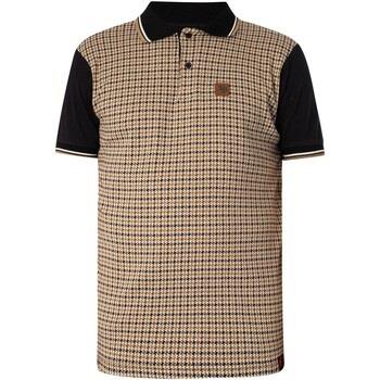 Polo Shirt Korte Mouw Trojan Jacquard poloshirt met Houndstooth-paneel