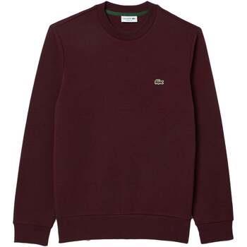 Sweater Lacoste Fleece Crew Sweatshirt Bordeaux