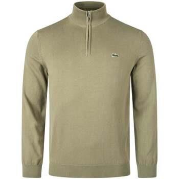 Sweater Lacoste Quarter Zip Knit Sweater Khaki Green