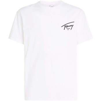 T-shirt Tommy Jeans Signature Logo Crew T-Shirt White