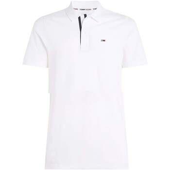 T-shirt Tommy Jeans Slim Flag Placket Polo Shirt White