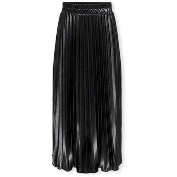 Rok Only Lyon Pleated Shine Skirt - Black