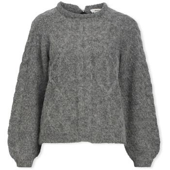 Trui Object Smilla Knit - Medium Grey Melange