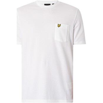 T-shirt Korte Mouw Lyle &amp; Scott Effen Piqué Relaxed T-Shirt Met Za...