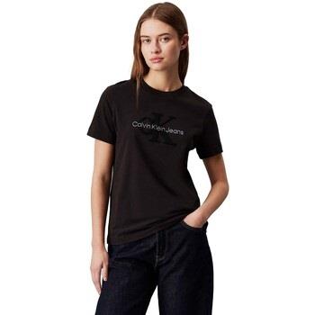 T-shirt Korte Mouw Ck Jeans Chenille Monologo Re