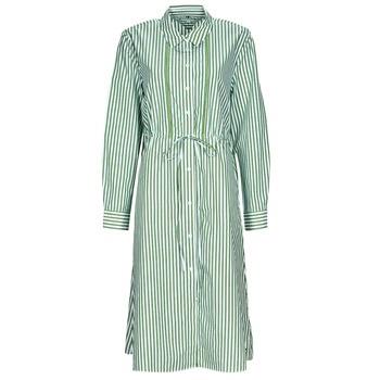 Korte Jurk Tommy Hilfiger ORG CO STRIPE MIDI SHIRT-DRESS