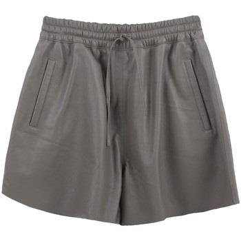 Pantalon Oakwood Short en cuir ref 51954 mastic