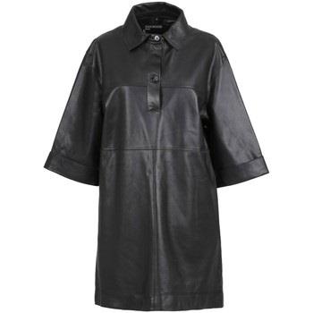 Robe Oakwood Robe chemise en cuir Caracas Ref 54146 Noir