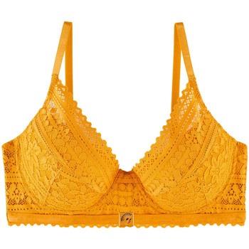 Rembourrés Pomm'poire Soutien-gorge ampliforme coque moulée jaune Impr...