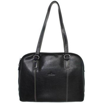 Sac a main Hexagona Sac porte épaule en cuir Ref 37599 Noir 38*13*29