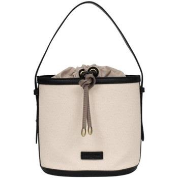 Sac à main Hexagona Sac seau ref 55619 Beige Noir 23*20*15