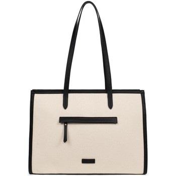 Sac a main Hexagona Sac porte epaule ref 55620 Beige Noir 42*30*15 cm