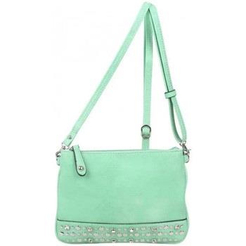 Sac à main Fuchsia Mini sac extra-plat déco strass / cloutée - Vert