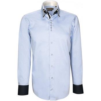 Chemise Emporio Balzani chemise triple col tricol bleu