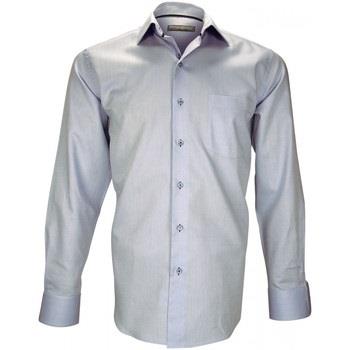 Chemise Emporio Balzani chemise tissu armure cosenza bleu