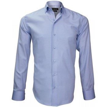 Chemise Emporio Balzani chemise popeline armuree zino bleu