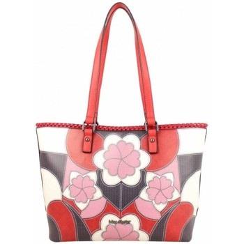 Cabas Mac Alyster Sac shopping Impression rouge motif fleur