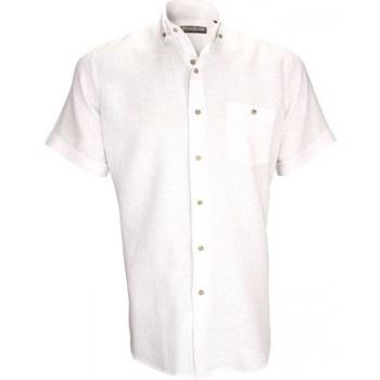 Chemise Emporio Balzani chemisette en lin san remo blanc