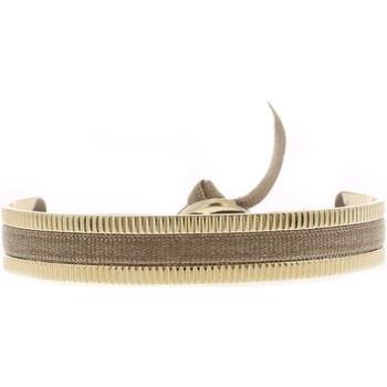 Bracelets Les Interchangeables Jonc ruban 4mm strié beige 1