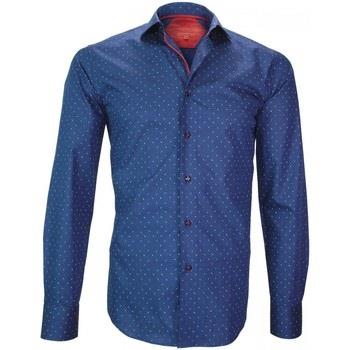 Chemise Andrew Mc Allister chemise imprimee glasgow bleu