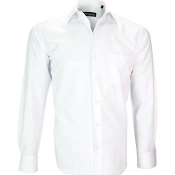 Chemise Emporio Balzani chemise tissu armure malpensa blanc